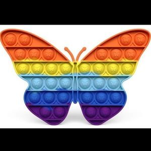 NEW BUTTERFLY RAINBOW POPPIT SENSORY TOY